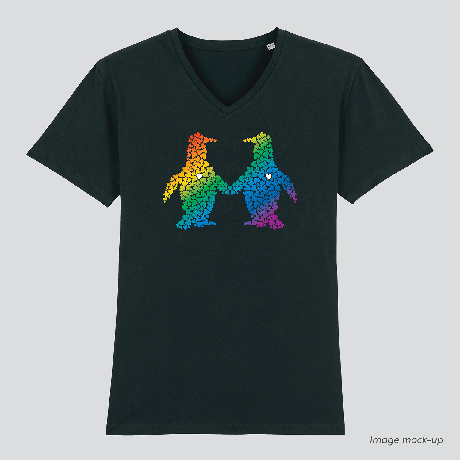 Ocean Love men's v-neck (penguin)