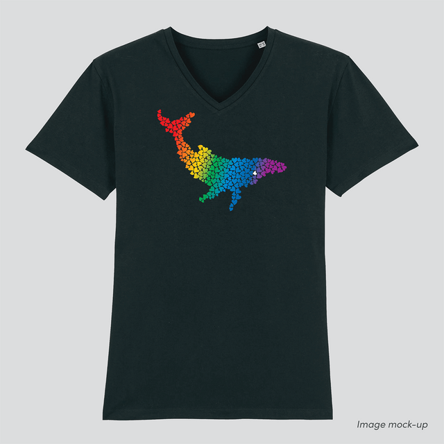 Ocean Love men's v-neck (whale)