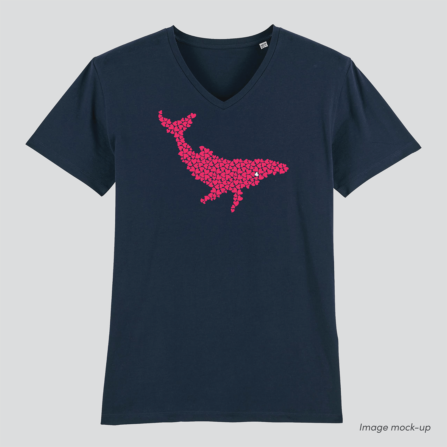Ocean Love men's v-neck (whale)