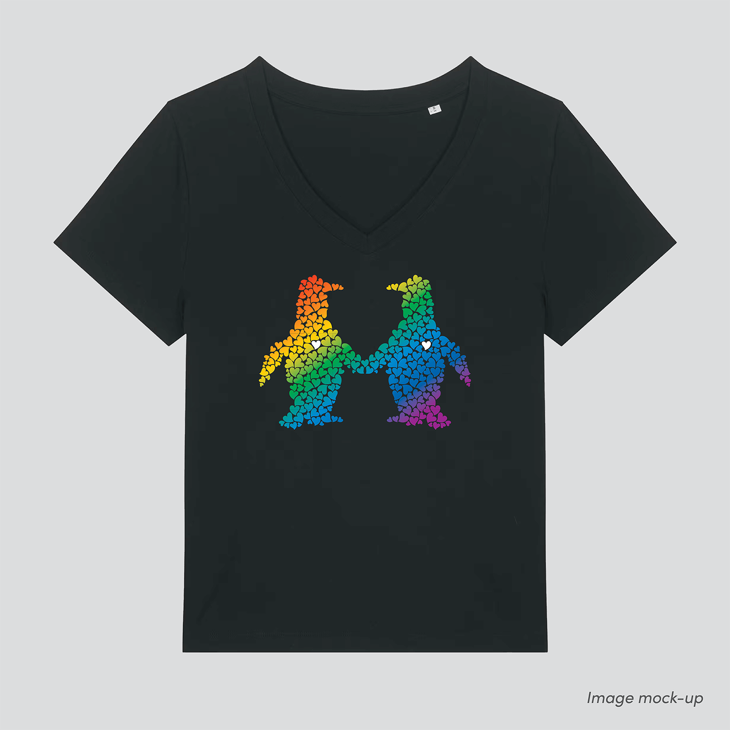 Ocean Love women's v-neck (penguin)