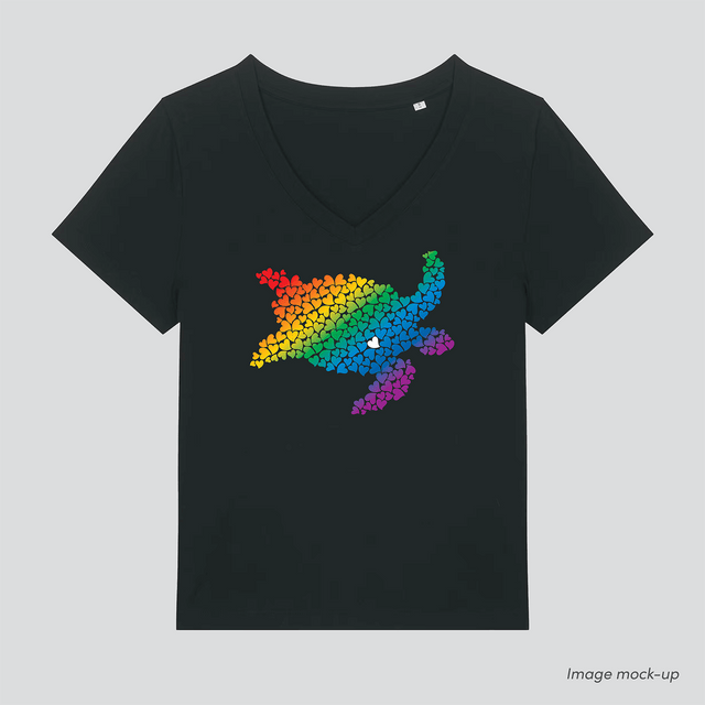 Ocean Love women's v-neck (turtle)