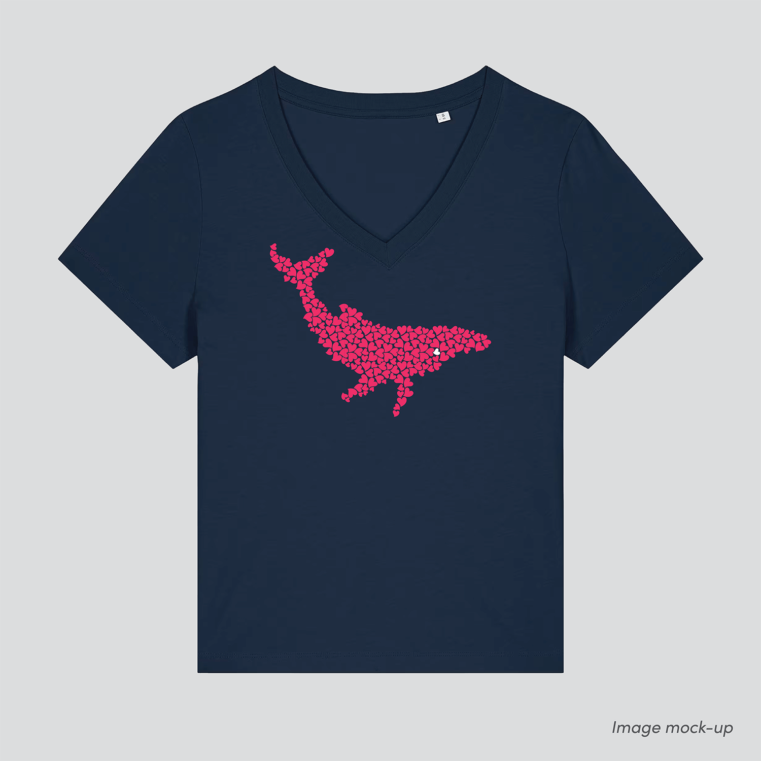 Ocean Love women's v-neck (whale)