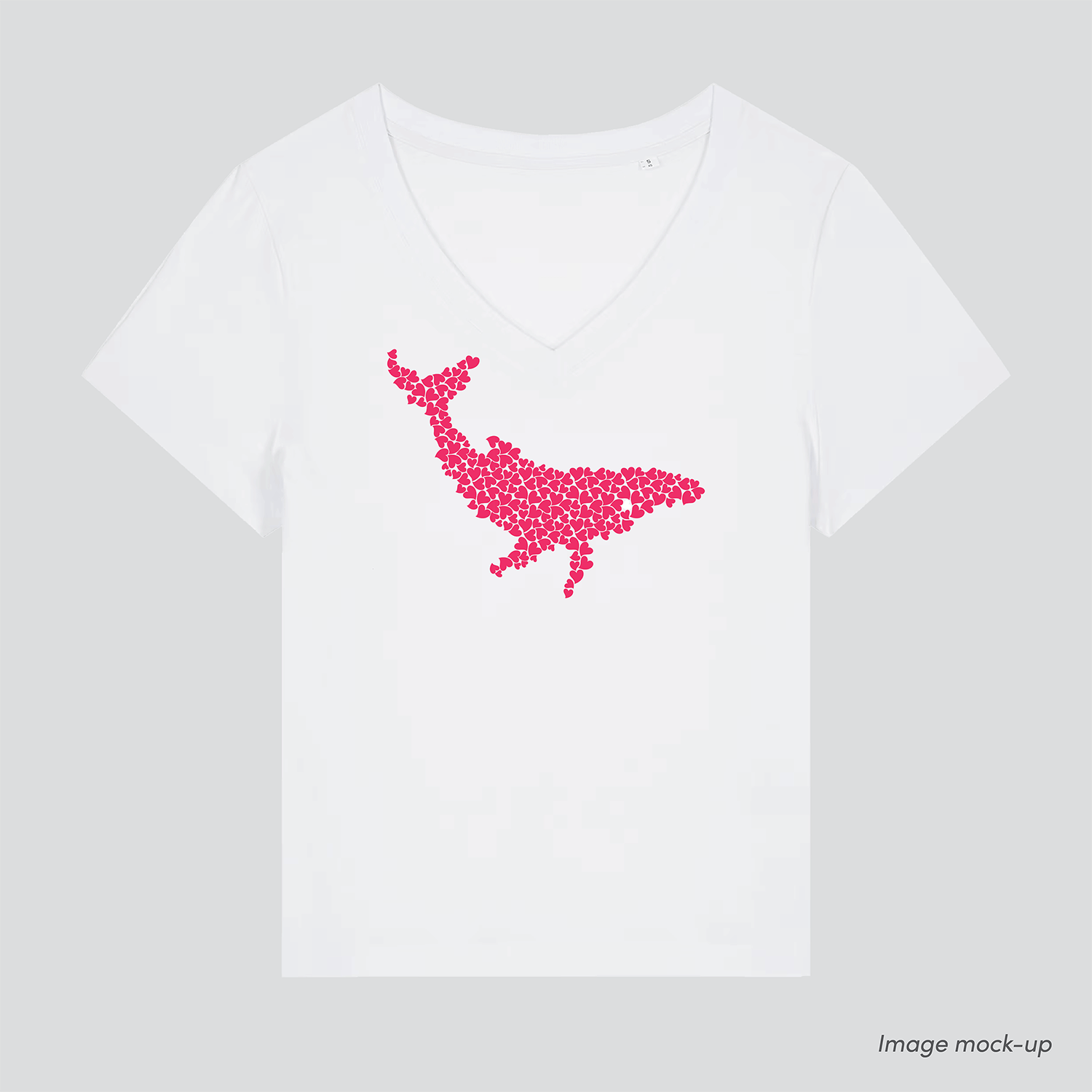 Ocean Love women's v-neck (whale)