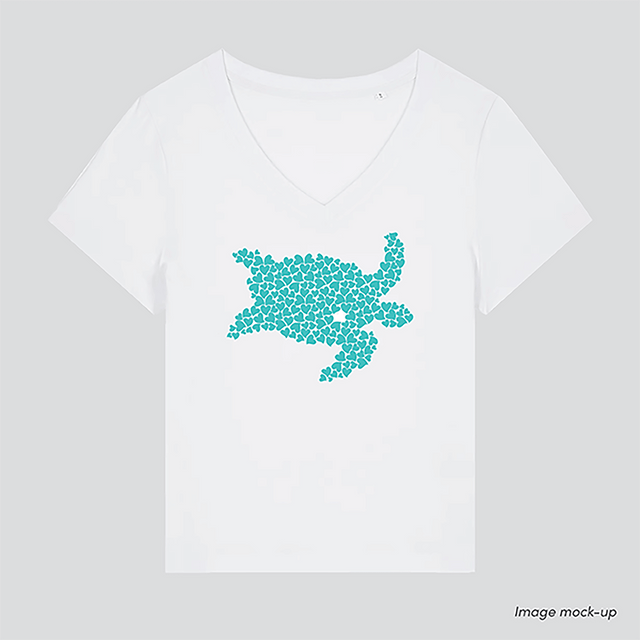 Ocean Love women's v-neck (turtle)