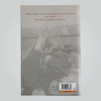 'The Boy Behind The Curtain' book cover (back) by multi award-winning Australian author and AMCS Patron, Tim Winton, featuring an image of a motorcycle.