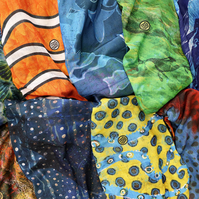 'Ocean Life' buff range by Headsox featuring 12 underwater designs.