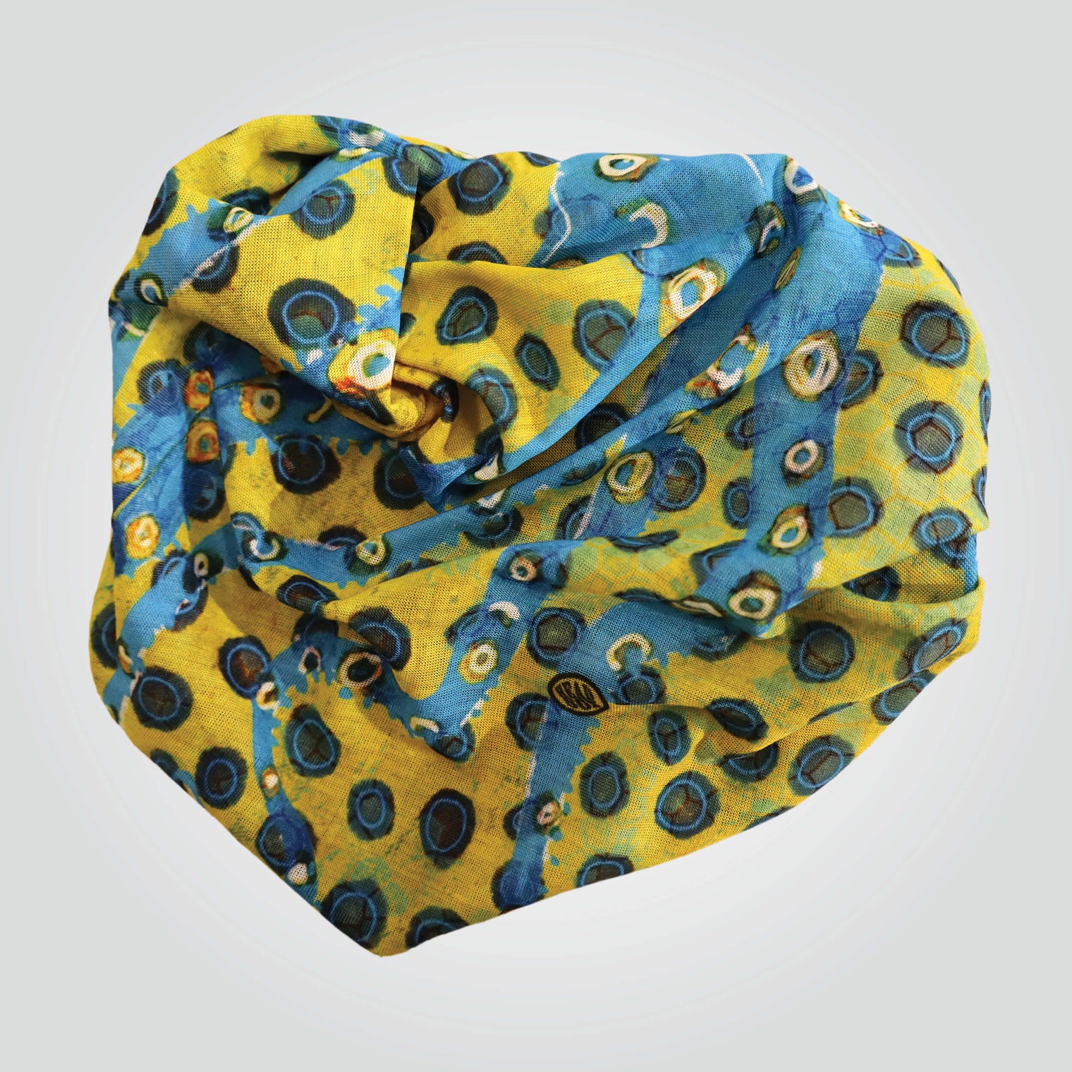 'Ocean Life' buff by Headsox in the multicoloured ‘Blue Ring Octopus’ design.