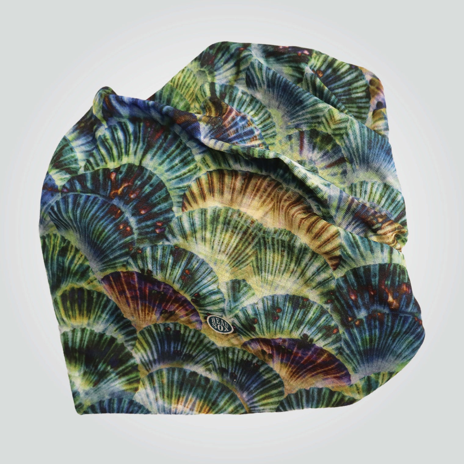 'Ocean Life' buff by Headsox in the multicoloured 'Sea Shells’ design.
