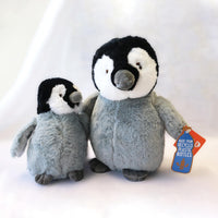 Emperor penguin ‘Eco Mates’ recycled, plush toys (small and large pair).