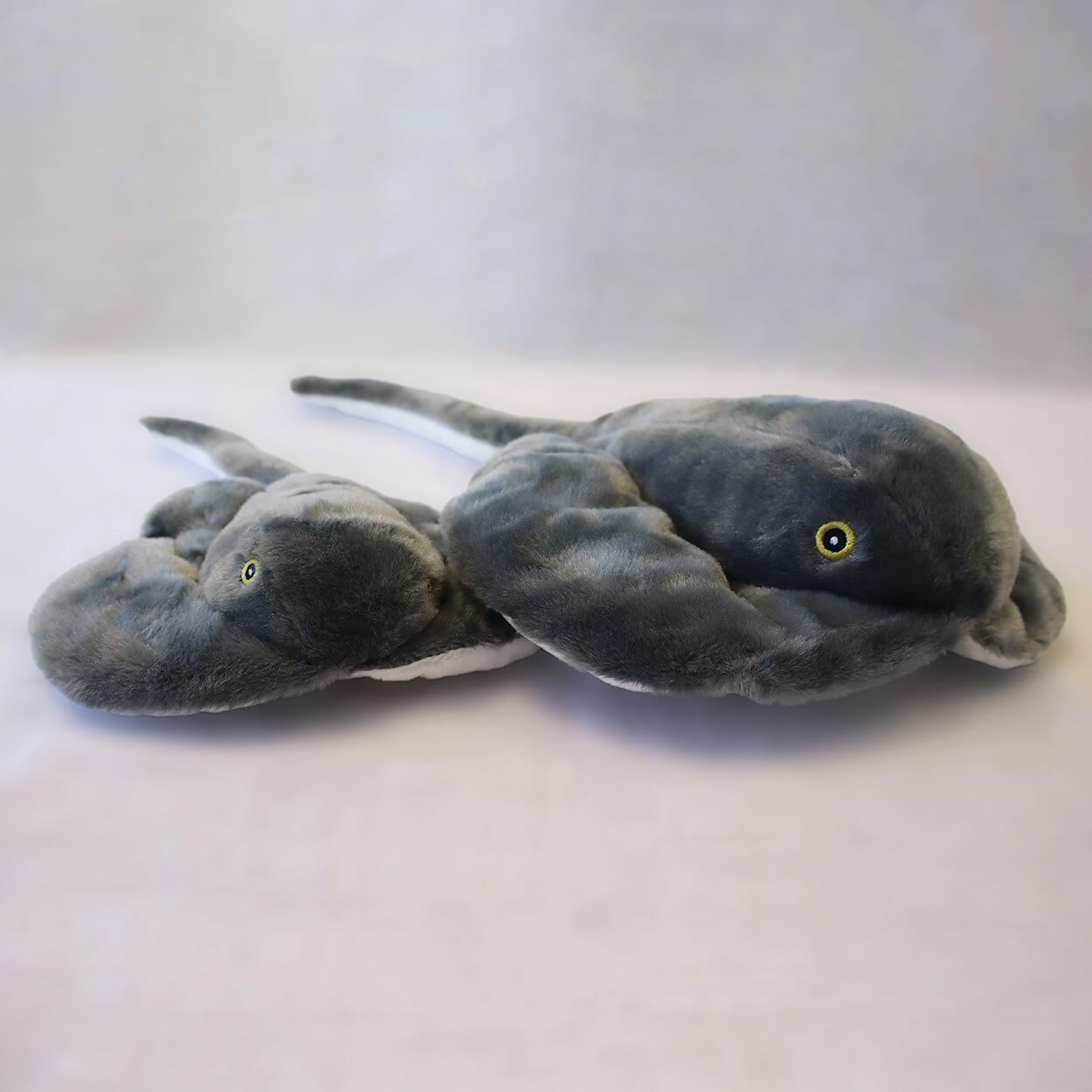 Stingray ‘Eco Mates’ recycled, plush toys (small and large pair).