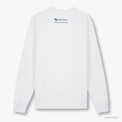 Fragile Oceans white, organic cotton sweatshirt with the Australian Marine Conservation logo on the back.