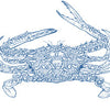 GoodFish illustration of a blue swimmer crab.