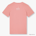 GoodFish organic cotton canyon pink t-shirt with a white screen print of the GoodFish logo (back).