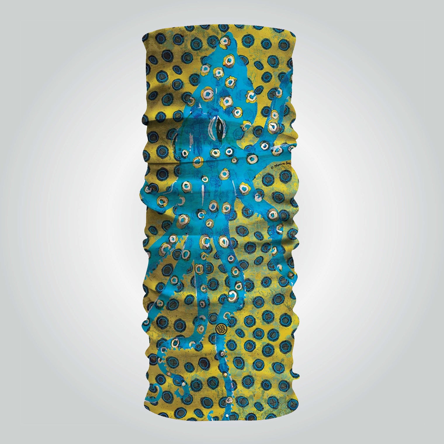 'Ocean Life' buff by Headsox in the multicoloured ‘Blue Ring Octopus’ design.