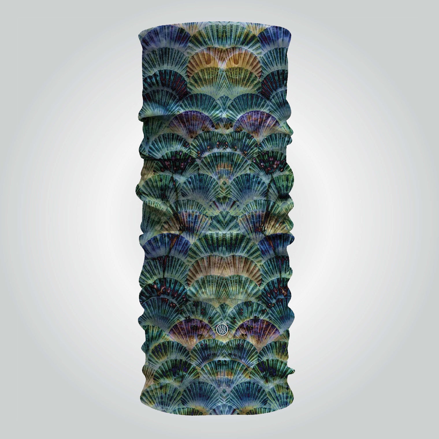 'Ocean Life' buff by Headsox in the multicoloured 'Sea Shells’ design.