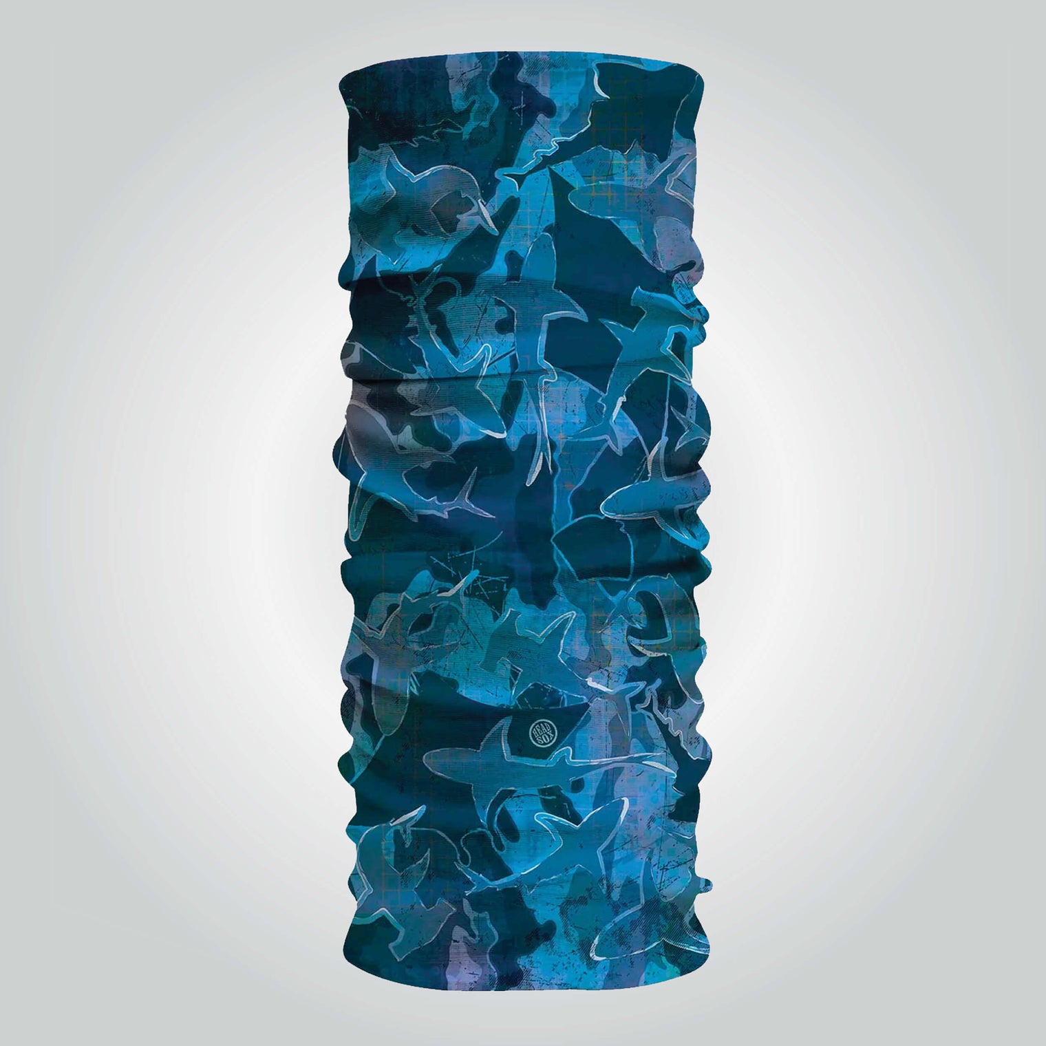 'Ocean Life' buff by Headsox in the multicoloured 'Shark Camouflage’ design.