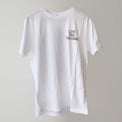 'Love Our Marine Sanctuaries' campaign t-shirt (front) with multicoloured artwork lettering by artist Jess Harwood.