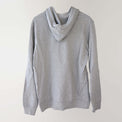 ‘Marine’ light heathered grey drawcord hoodie (back).