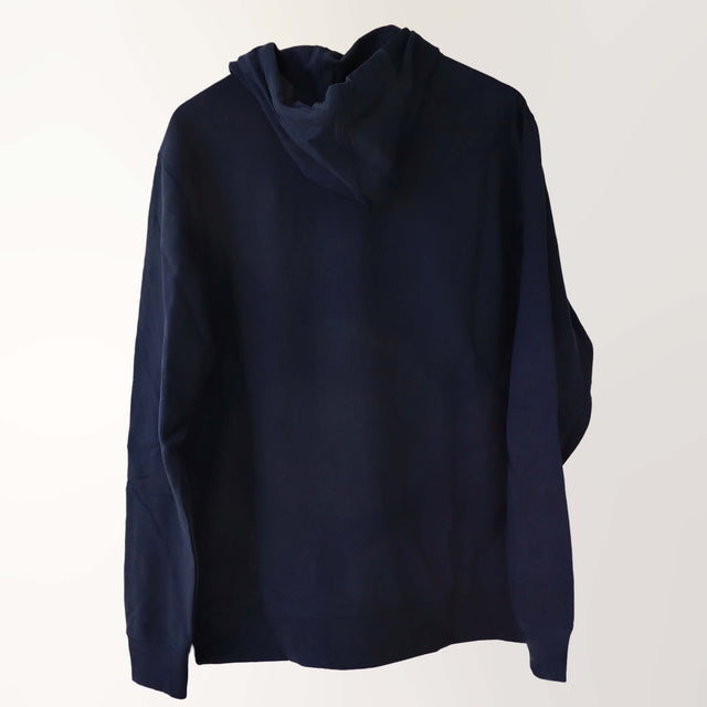 ‘Marine’ navy zip-up hoodie (back).