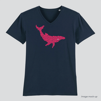 Ocean Love men's v-neck (whale)