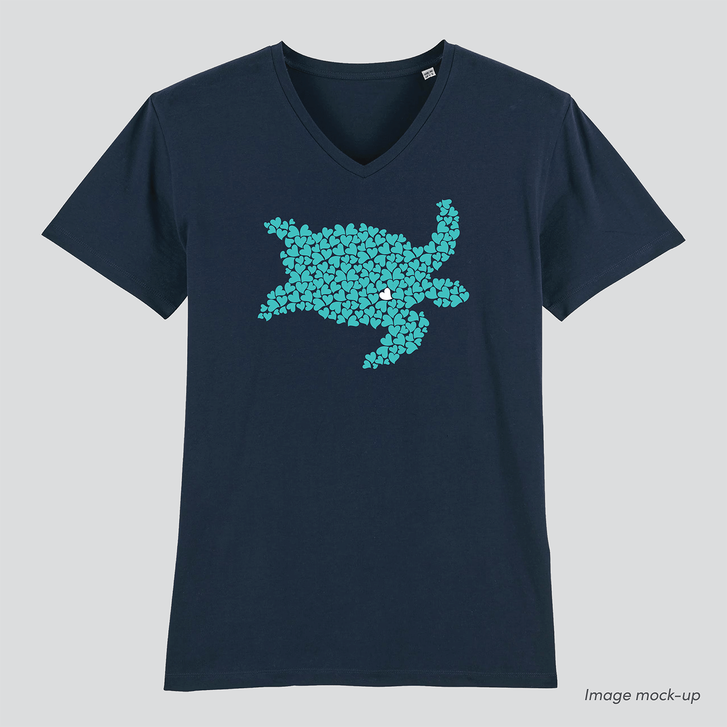 Ocean Love men's v-neck (turtle)