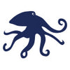 Navy silhouette of an octopus illustration.