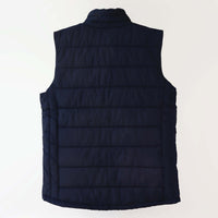 Navy puffer vest (back).