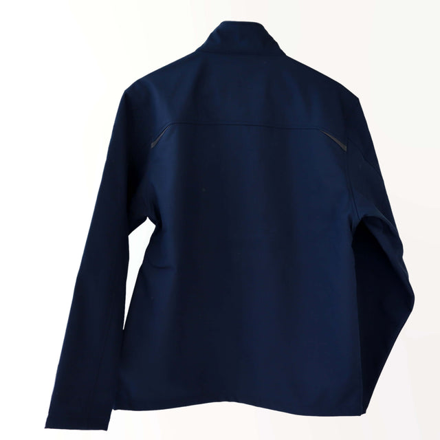 Navy spray jacket embroidered with the AMCS logo (back).