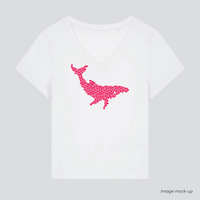 Ocean Love women's v-neck (whale)